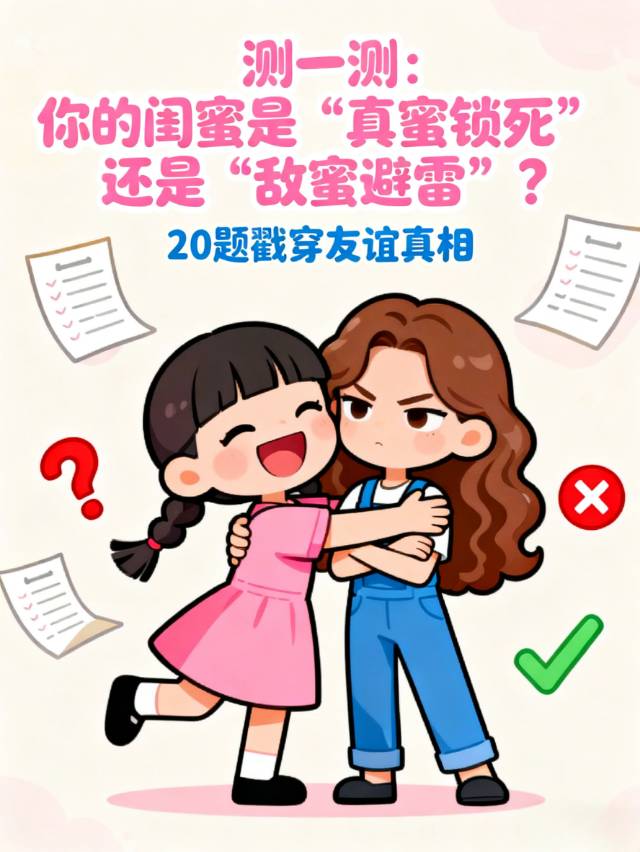你的闺蜜是“真蜜锁死”还是“敌蜜避雷”？